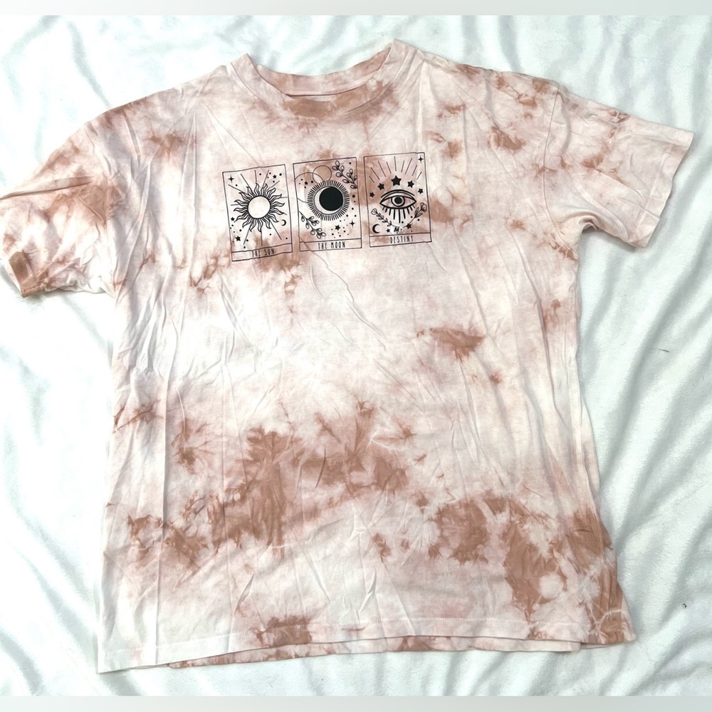 NWOT American Eagle Shirt Womens Medium Soft Tyedye Graphic T SUN MOON DESTINY